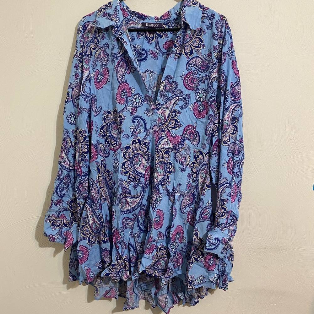 NWT Roamans flowy tunic